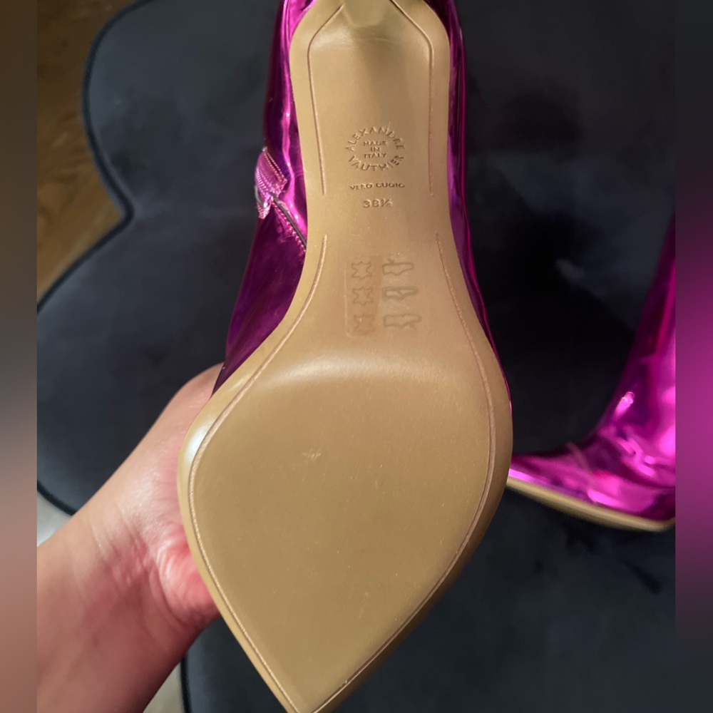 BRAND NEW Alexandre Vauthier Metallic Boot - Picture 5 of 5